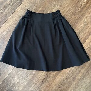 GANNI Black Smocked Waist Mini Skirt w/ Pockets Copenhagen Designer Skater